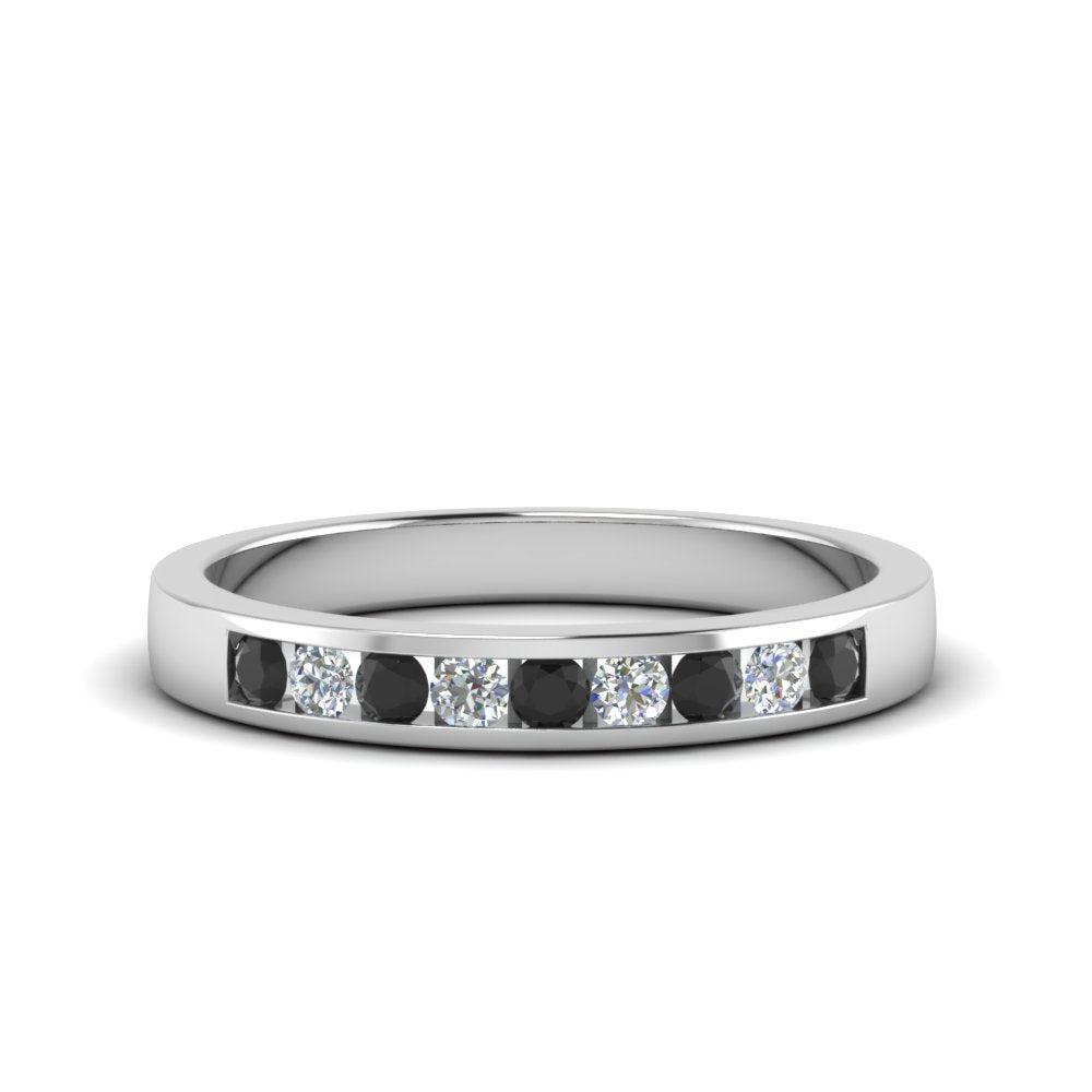 Channel 9 Stone Mens Wedding Ring