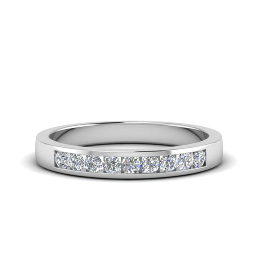 Channel 9 Stone Mens Wedding Ring