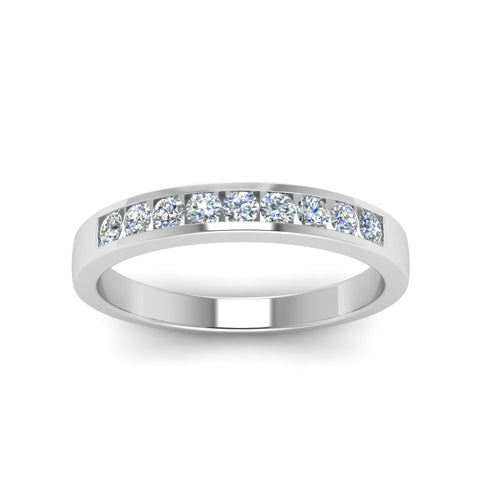 Channel 9 Stone Mens Wedding Ring