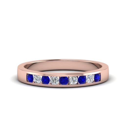 Channel 9 Stone Mens Wedding Ring