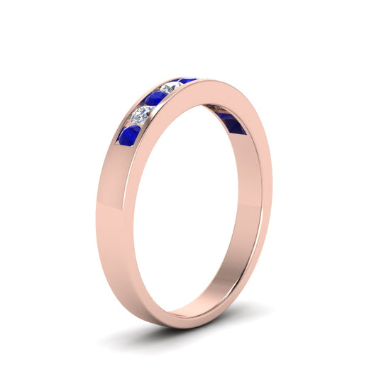 Channel 9 Stone Mens Wedding Ring