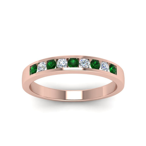 Channel 9 Stone Mens Wedding Ring