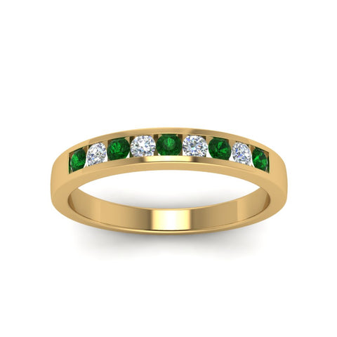 Channel 9 Stone Mens Wedding Ring