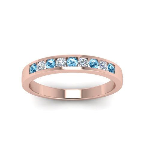 Channel 9 Stone Mens Wedding Ring