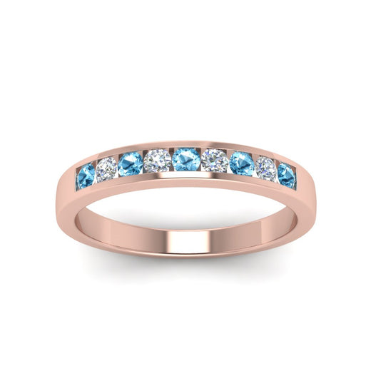 Channel 9 Stone Mens Wedding Ring