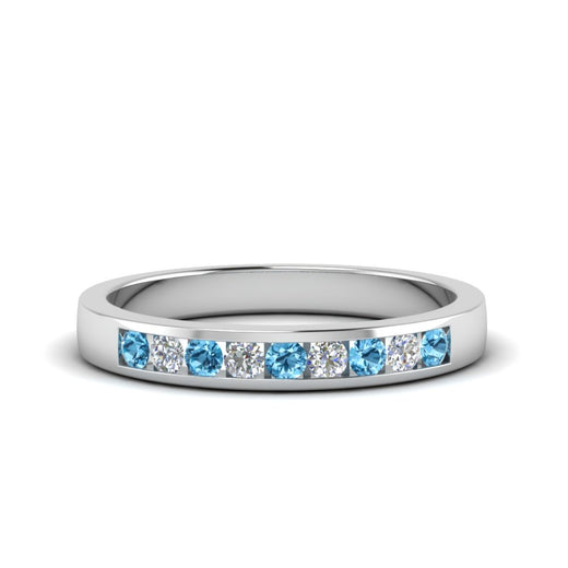 Channel 9 Stone Mens Wedding Ring
