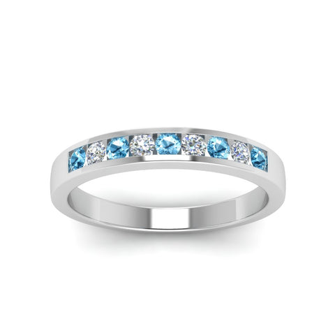 Channel 9 Stone Mens Wedding Ring