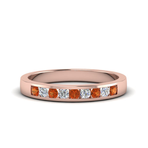 Channel 9 Stone Mens Wedding Ring