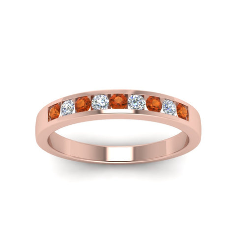 Channel 9 Stone Mens Wedding Ring
