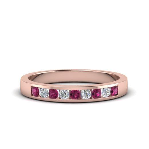 Channel 9 Stone Mens Wedding Ring