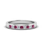 Load image into Gallery viewer, Channel 9 Stone Mens Wedding Ring
