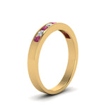 Load image into Gallery viewer, Channel 9 Stone Mens Wedding Ring
