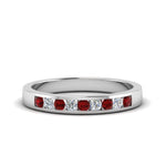 Load image into Gallery viewer, Channel 9 Stone Mens Wedding Ring
