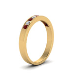 Load image into Gallery viewer, Channel 9 Stone Mens Wedding Ring
