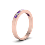 Load image into Gallery viewer, Channel 9 Stone Mens Wedding Ring

