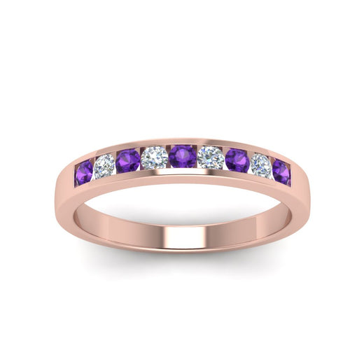 Channel 9 Stone Mens Wedding Ring