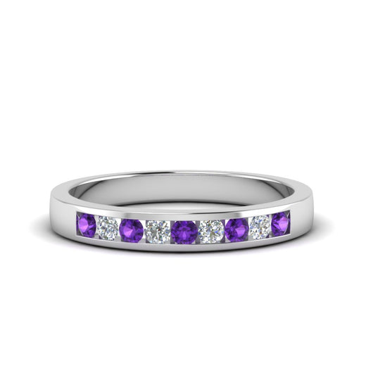 Channel 9 Stone Mens Wedding Ring