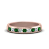 Load image into Gallery viewer, channel-round-diamond-wedding-band-with-emerald-in-14K-rose-gold-FDMR1098GEMGR-NL-RG.jpg