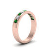 Load image into Gallery viewer, channel-round-diamond-wedding-band-with-emerald-in-14K-rose-gold-FDMR1098GEMGRANGLE2-NL-RG.jpg