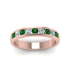 Load image into Gallery viewer, channel-round-diamond-wedding-band-with-emerald-in-14K-rose-gold-FDMR1098GEMGRANGLE5-NL-RG.jpg