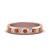 Load image into Gallery viewer, channel-round-diamond-wedding-band-with-orange-sapphire-in-14K-rose-gold-FDMR1098GSAOR-NL-RG.jpg