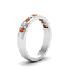 Load image into Gallery viewer, channel-round-diamond-wedding-band-with-orange-sapphire-in-14K-white-gold-FDMR1098GSAORANGLE2-NL-WG_674cbde8-1e79-4c74-a773-16f9c93c7d5c.jpg