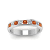 Load image into Gallery viewer, channel-round-diamond-wedding-band-with-orange-sapphire-in-14K-white-gold-FDMR1098GSAORANGLE5-NL-WG.jpg