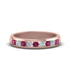 Load image into Gallery viewer, channel-round-diamond-wedding-band-with-pink-sapphire-in-14K-rose-gold-FDMR1098GSADRPI-NL-RG.jpg