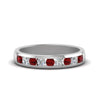 Load image into Gallery viewer, channel-round-diamond-wedding-band-with-ruby-in-14K-white-gold-FDMR1098GRUDR-NL-WG_f69b9e6c-40f6-4e36-b225-49c1bfc0ed47.jpg