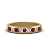 Load image into Gallery viewer, channel-round-diamond-wedding-band-with-ruby-in-14K-yellow-gold-FDMR1098GRUDR-NL-YG.jpg