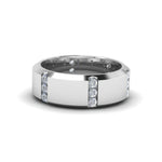 Load image into Gallery viewer, Channel Set 3 Stone Mens Anniversary Ring
