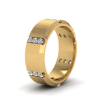 Load image into Gallery viewer, Channel Set 3 Stone Mens Anniversary Ring
