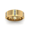Load image into Gallery viewer, channel-set-3-stone-diamond-mens-wedding-band-anniversary-ring-in-14K-yellow-gold-FDM8113BANGLE5-NL-YG.jpg