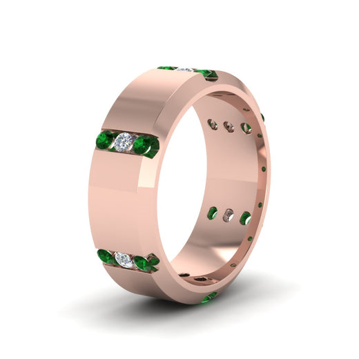 channel-set-3-stone-diamond-mens-wedding-band-anniversary-ring-with-emerald-in-14K-rose-gold-FDM8113BGEMGRANGLE2-NL-RG.jpg