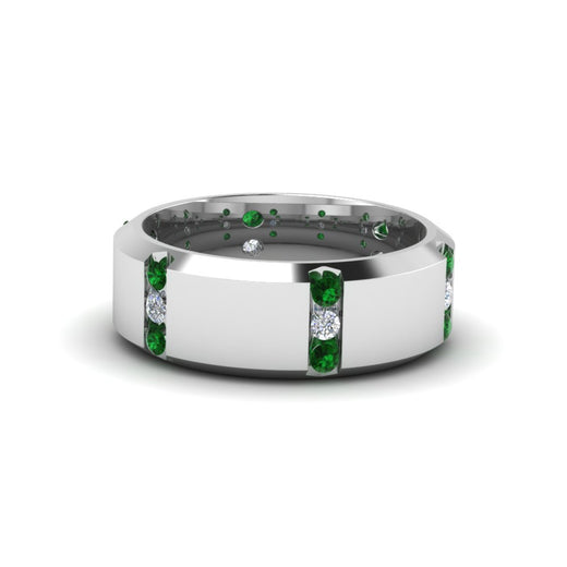 channel-set-3-stone-diamond-mens-wedding-band-anniversary-ring-with-emerald-in-14K-white-gold-FDM8113BGEMGR-NL-WG.jpg