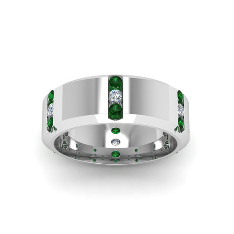 channel-set-3-stone-diamond-mens-wedding-band-anniversary-ring-with-emerald-in-14K-white-gold-FDM8113BGEMGRANGLE5-NL-WG.jpg