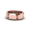 Load image into Gallery viewer, channel-set-3-stone-diamond-mens-wedding-band-anniversary-ring-with-orange-sapphire-in-14K-rose-gold-FDM8113BGSAOR-NL-RG.jpg