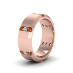 Load image into Gallery viewer, Channel Set 3 Stone Mens Anniversary Ring
