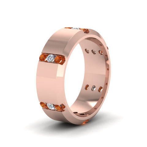 channel-set-3-stone-diamond-mens-wedding-band-anniversary-ring-with-orange-sapphire-in-14K-rose-gold-FDM8113BGSAORANGLE2-NL-RG.jpg