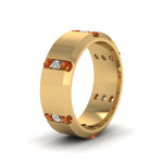 Load image into Gallery viewer, Channel Set 3 Stone Mens Anniversary Ring
