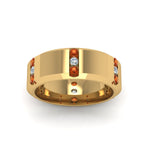 Load image into Gallery viewer, Channel Set 3 Stone Mens Anniversary Ring
