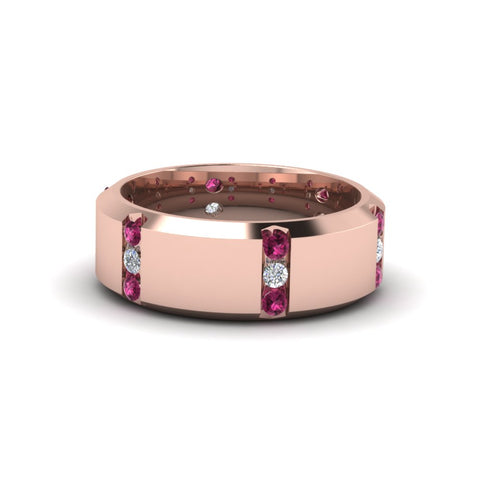 channel-set-3-stone-diamond-mens-wedding-band-anniversary-ring-with-pink-sapphire-in-14K-rose-gold-FDM8113BGSADRPI-NL-RG.jpg