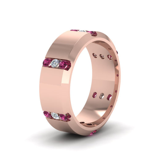 channel-set-3-stone-diamond-mens-wedding-band-anniversary-ring-with-pink-sapphire-in-14K-rose-gold-FDM8113BGSADRPIANGLE2-NL-RG.jpg