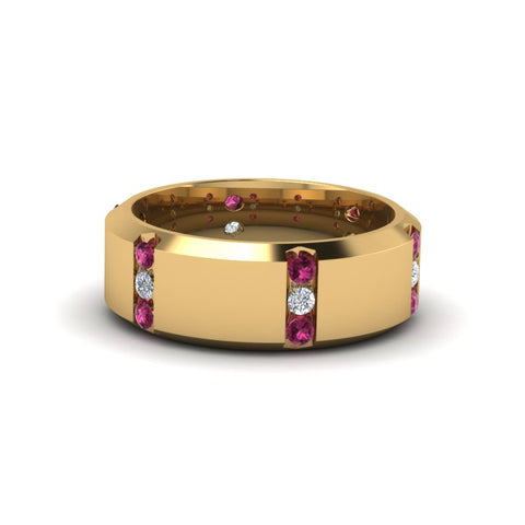 channel-set-3-stone-diamond-mens-wedding-band-anniversary-ring-with-pink-sapphire-in-14K-yellow-gold-FDM8113BGSADRPI-NL-YG.jpg