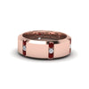 Load image into Gallery viewer, channel-set-3-stone-diamond-mens-wedding-band-anniversary-ring-with-ruby-in-14K-rose-gold-FDM8113BGRUDR-NL-RG.jpg