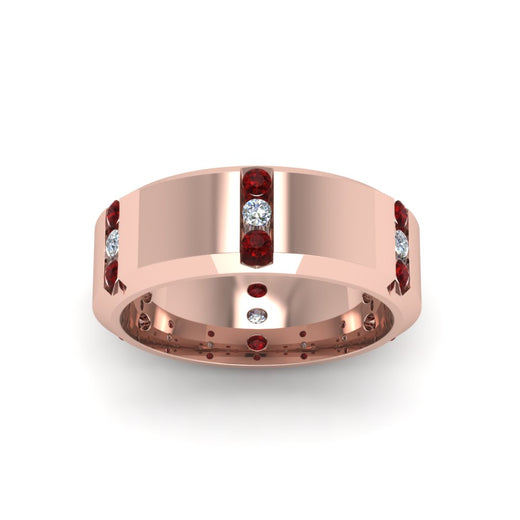 channel-set-3-stone-diamond-mens-wedding-band-anniversary-ring-with-ruby-in-14K-rose-gold-FDM8113BGRUDRANGLE5-NL-RG.jpg