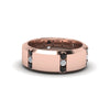 Load image into Gallery viewer, channel-set-3-stone-mens-wedding-band-anniversary-ring-with-black-diamond-in-14K-rose-gold-FDM8113BGBLACK-NL-RG.jpg
