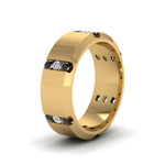 Load image into Gallery viewer, Channel Set 3 Stone Mens Anniversary Ring
