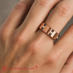Load image into Gallery viewer, Channel Set 3 Stone Mens Anniversary Ring
