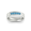 Load image into Gallery viewer, channel-set-5-stone-blue-topaz-mens-engagement-ring-in-white-gold-fdm1212gicbltoangle5-nl-wg